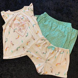 Carter's 3-piece girls' Mermaid pajamas set S/S